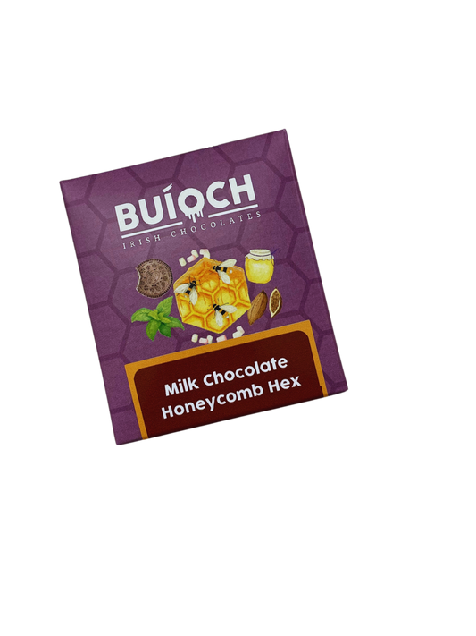 Buíoch Milk Chocolate Honeycomb Hex 70g