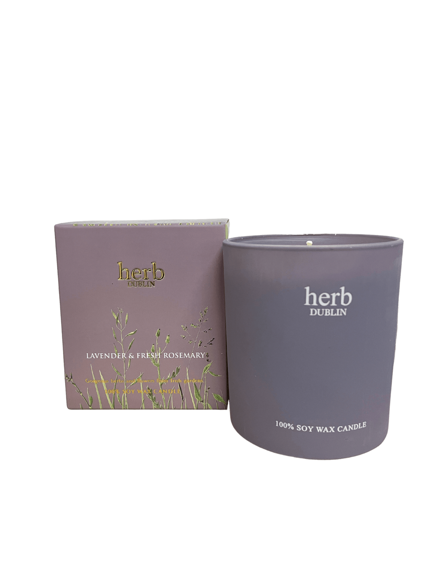 Herb Dublin Lavender & Rosemary Candle - Boxofwine.ie